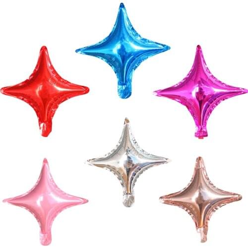 20pcs 10inch Four Stars Foil Helium Balloons Star Air Globos Birthday Theme Party Decoration Wedding Baby Shower Party Supplies