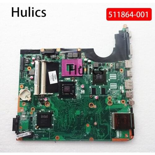 Hulics Original 511864-001 DA0UT3MB8D0 MAIN BOARD For HP Pavilion DV6 DV6-1000 Laptop Motherboard PM45 DDR2 HD4500 mainboard