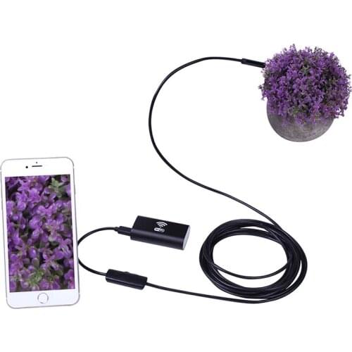 Larryjoe Wifi Smart Phone Endoscope Camera 1200P HD 8mm Android IOS Borescope Waterproof Hard Tube Inspection Endoscope Camera