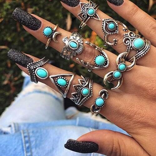 Matching rings set for women anillo bagues bohemian jewelry teen girls sieraden accesorios mujer fashion 2021 bijoux lgbt gift
