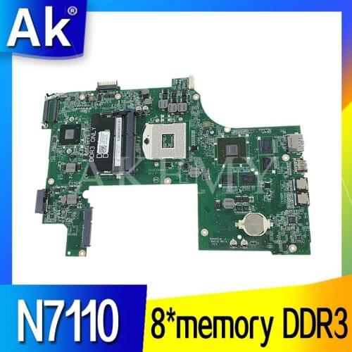 Laptop motherboard For DELL N7110 PC Mainboard 09NWTG DAV03AMB8E1 full tesed DDR3