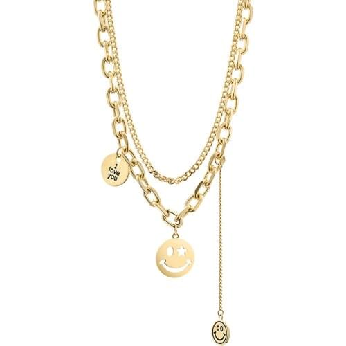 Dara For Hip Hop Clothes Fashion Face Big Smile Necklace For Women