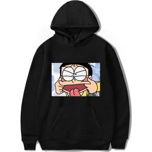Fashion Cartoon Print New Cartoon leisure Women Doraemon Hoodie Cool Women winter Loose Top Swearshirt Long-sleeve hoodies Shirt