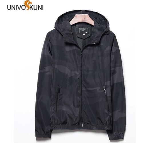 UNIVOS KUNI 2019 Men‘s Jacket Camouflage Casual Brand Slim Fit Clothing Fansion Male Boys Big Size 4XL Q6007