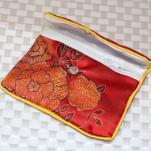 Wholesale antique flower cloth fabric 75*97mm bag jewelry gifts box 10pcs rose red blue purple yellow fashion packaging B2843