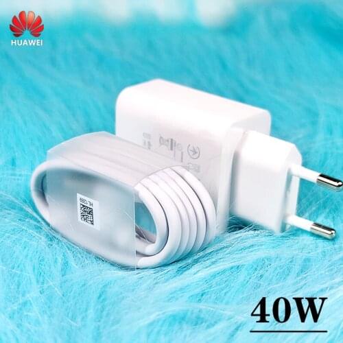 Huawei Charger Original EU 40W 22.5W Supercharge USB Power adapter 5A USB type c cable for mate 30 pro 20 nova 5 pro p20 p30 pro