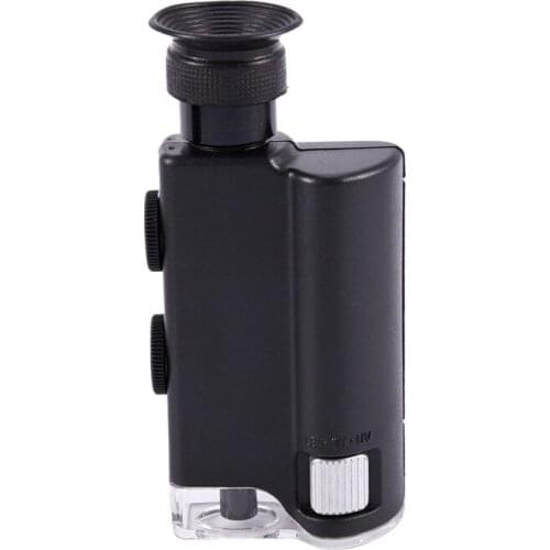 Portable 200X~240X Zoom Microscope Pocket Handheld Led Lamp Light Loupe Zoom nifier Microscope