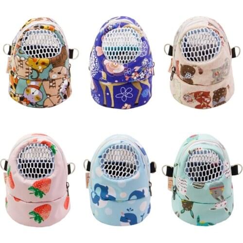 Portable Outgoing Sleeping Bag Hamster Coated Mesh Cloth with Adjustable Shoulder Strap Comfortable Camping Hiking Gift