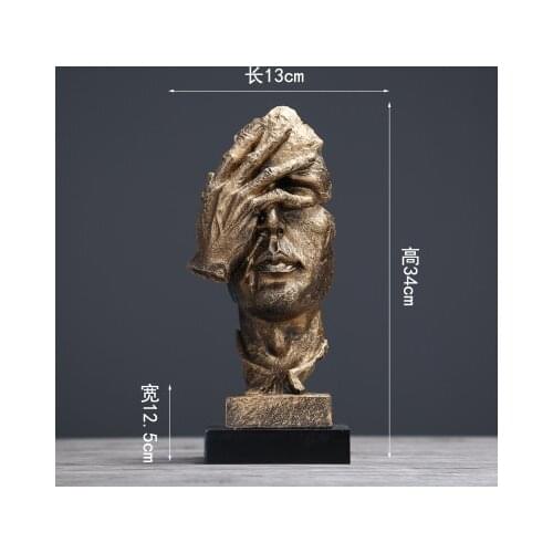 SIMPLE MODERN SILENCE IS GOLD ORNAMENT WORKS OF ART HOME SOFT WEAR ORNAMENTS ANIMAL STATUE HOME DECORATION WEDDING