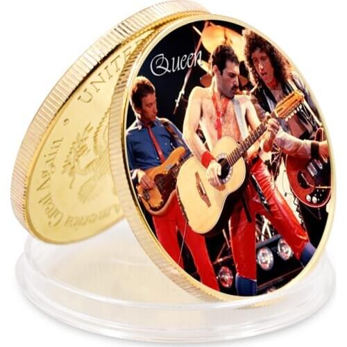 Queen Gold Coin Commemorative Challenge Coins Collectibles Eagle Back for Christmas Gift