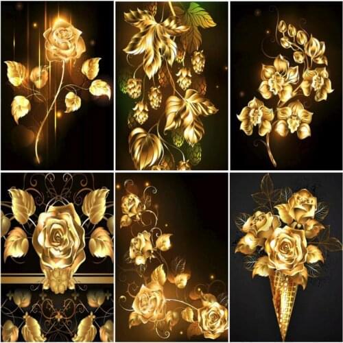 RUOPOTY Frame Diy Paint By Numbers Kits Acrylic Wall Art Home Decors Modern Coloring By Numbers For Diy Gift Yellow Flower