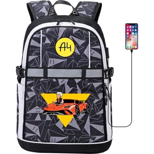 А4 мерч рюкзак Student backpack Boy Girl USB мерч а4 Backpacks Children Book Bags Men Teenagers Fashion Traveling Backpack