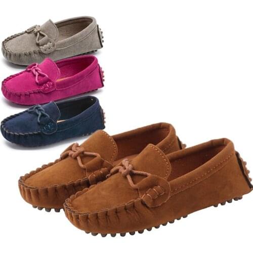 Size 21-35 Kids Shoes Boys Shoes Slip On 2020 Spring Soft PU Leather Children Casual Shoes Girls Soft Comfortable Loafers Baby