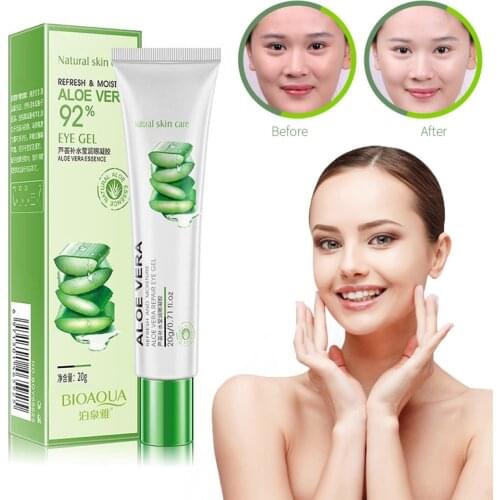 20g Aloe Vera Moisturizing Eye Cream Remove Dark Circles Puffiness Anti Wrinkles Remove Eye Bags Anti-Aging Eye Creams TSLM2