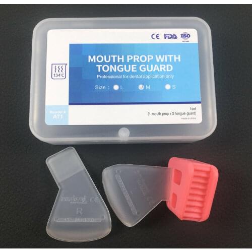 Dental Mouth Prop Tongue Guard Right/Left Bite Block Pink Medium Super Good 134