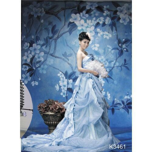 10ft x20ft Hand Painted muslin backdrop K3461, flower photo backdrop,wedding background, photography scenic backdrops