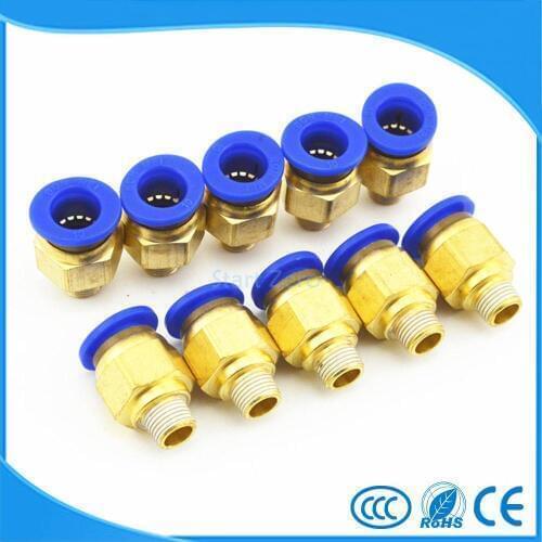 10X 10mm Tube X 1/8" Male Thread Quick Connector Pneumatic Air Fittings PC10-01