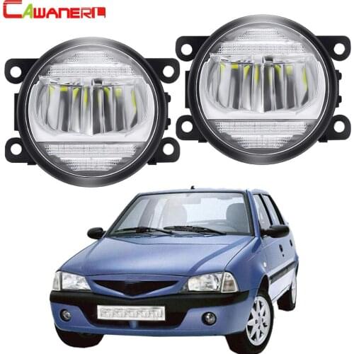 2in1 Fog Light Assembly Daytime Running Light Car Front Bumper LED Fog Lamp DRL H11 12V For Dacia Solenza Hatchback 2003-2007