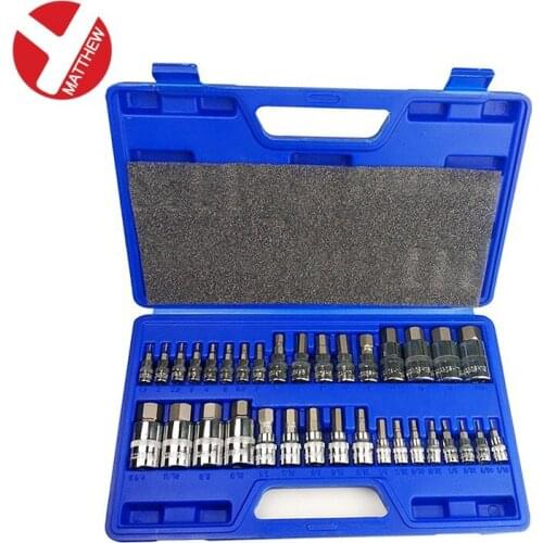 35pcs Screw Fastener Driver Hexagon Sleeve bits with Suitcase Package