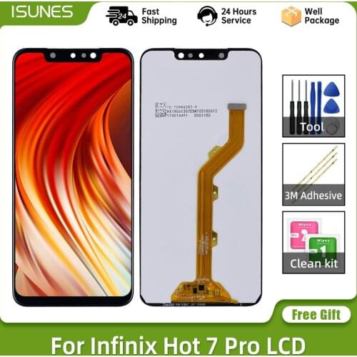 6.2" Original For Infinix Hot 7 Pro X625 LCD Display Touch Screen Digitizer Assembly X625B X625C X625D Repair Replacement Parts