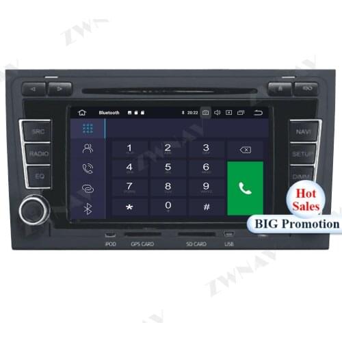 64 Android 10.0 Car Multimedia Player For Audi A4 2003-2012 for Audi Seat Exeo 2009-2012 GPS Radio stereo Touch screen head unit