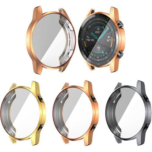 Watch Screen Protector Case For Huawei Watch GT2 46mm Electroplating TPU Clear Replace Cases For Huawei Watch Accessories