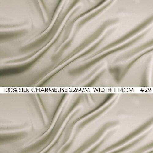 100% SILK CHARMEUSE SATIN 114cm width 22mommes Evening Dress Sewing Material Satin Fabrics Light Camel #29