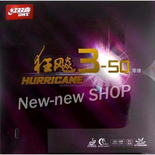 DHS Hurricane 3-50 Pips in table tennis rubber With Sponge for pingpong