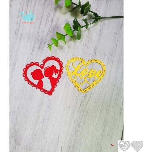 Boy Girl Kiss Wedding Love Hearts Craft Metal Cutting Dies cut die Cute Scrapbooking Paper Card Craft Embossing Die Cuts 2021