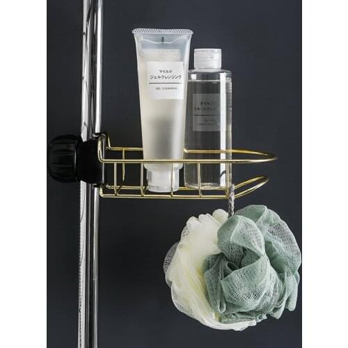 Home Accessories Iron Sink Hanging Punch Faucet Storage Bathroom Hollow Out Shelves Free Kitchen Drain Storage Rack Organizer