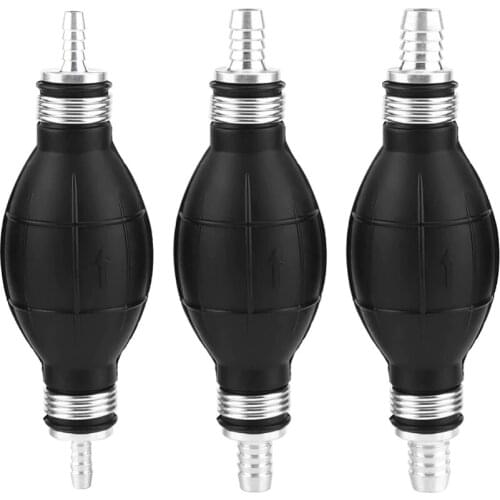 6mm Connects to Any Length of Hose One-Way Only Function Rubber And Aluminum Fuel Line Primer Bulb Hand Gas Petrol Pumps