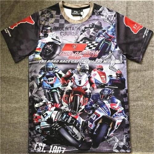 2018 Motorcycle Racing Motorbike motocross Isle Of Man TT T-Shirts Road Races Short Sleeve Mens Summer Mountain Bike Shirts