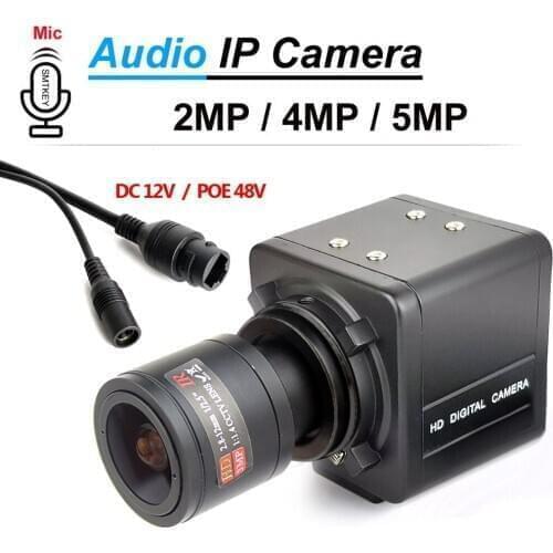 SMTKEY H.265 Motion Detect Audio mic Onivf 5MP POE or 12V 2.8-12mm IP Camera 1080P 2MP 3MP 5MP Metal Box IP network Camera