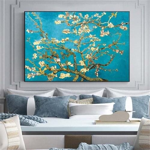 Van Gogh Almond Blossom Canvas Paintings Impressionist Flowers Wall Art Posters And Prints Canvas Picture For Living Room Decor