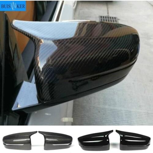 2 Pieces for Bmw 5 7 Series G30 G38 G11 G12 ABS Right-hand mirror covers caps rearview side carbon fiber mirror case cap 2017-IN
