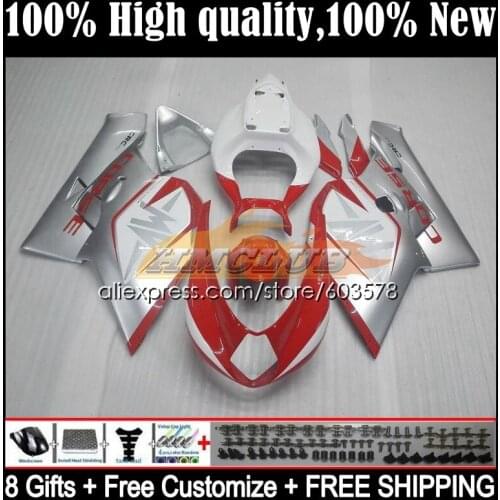 Body For MV Agusta F4 R312 750S 1000 R 750 1000CC Kit 51CL.8 1000R 312 1078 1+1 2005 2006 MA MV F4 05 06 Fairings Red silver