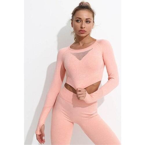 Gym workout clothes for women Seamless Leggings Training Suit Sportswear Female Fitness Yoga Set High Waist Pants Crop Top Bra