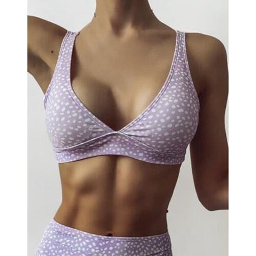 Summer Swimsuit Sexy Polka Dot Print Bikini Swimsuit Top Swimwear