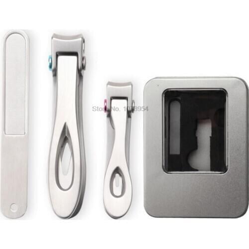 20set 3pcs/set Nail Clippers Stainless Steel Nail Cutter Toenail Nail File Manicure Trimmer Toenail Clippers for Thick Nails