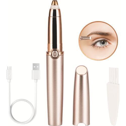 New Electric Eyebrow Trimmer Lipstick Brows Pen Hair Remover Painless Eye Brow Razor Epilator Eyebrow Epilator