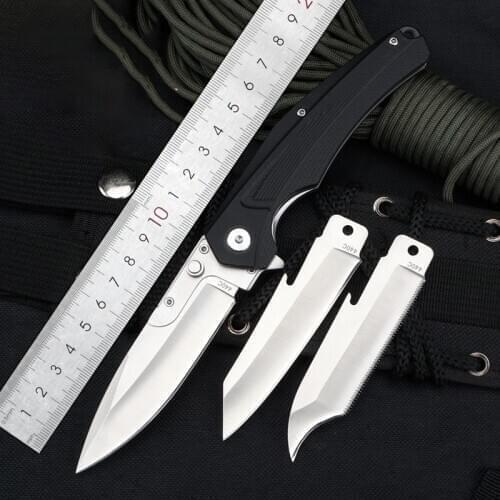 The New Folding Knife G10 Handle Multi-function Knife With Replaceable Blade Outdoor Hardware Survival Gadget