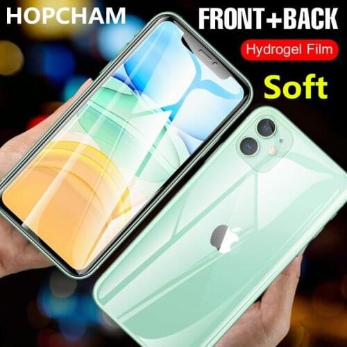 Front Back Screen Protector Hydrogel Film For iPhone 7 8 11 6s plus soft Protective Film For iPhone XR X XS 11 pro Max Not Glass