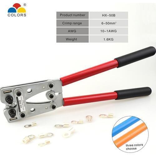 Professional Large Crimping Wire Tool Pliers Cable Hex Crimper Tools Hand Large Terminal Crimp Plier For 6-50mm 1-10AWG Wire