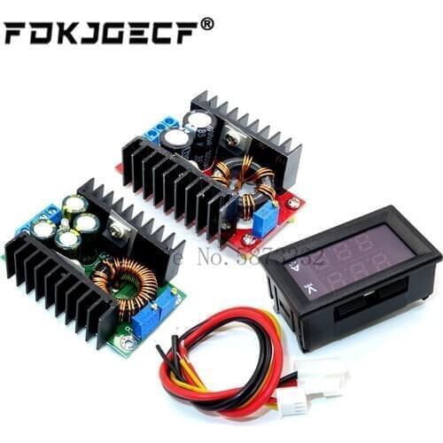 DC DC 150W Boost Converter / 9A 300W Step Down Buck Converter Power module DC 0-100V 10A Digital Voltmeter Ammeter Dual Display