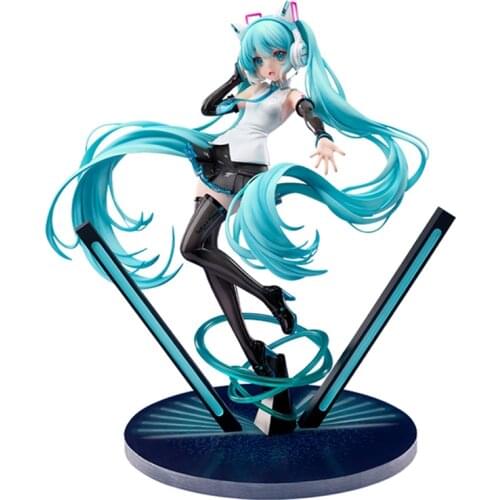 Pre-Sale Hatsune Cat Ear Headphones Japan Anime Figure Collectible Model Toys Pvc Model Cartoon Toy Desktop Decoration