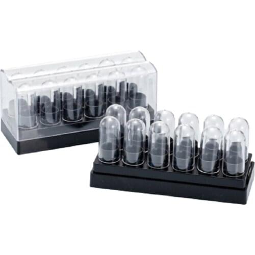 Empty Lipstick Containers Tubes Black 9.3mm 12 pcs Small Sample Box Cosmetic Containers Single Lip Blam Lipstick Tube