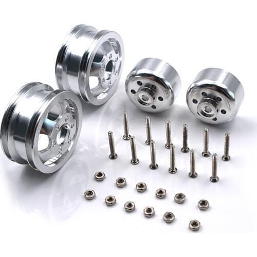 RCTOYFUN 4-Pack 2.99 inch / 76mm Rubber 1:10 RC Rally Car Tires & Wheel Rims Set foam inserted M4 Locknut 12mm Hex Hub