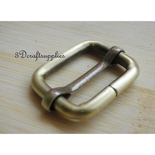 Strap adjuster rectangle sliders Heavy duty anti brass 25 mm 1 inch 10pcs U72