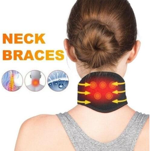 Self-heating Brace Tourmaline Neck Belt Magnetic Therapy Wrap Protect Band Neck Support Massager Belt for Women Men Health Care