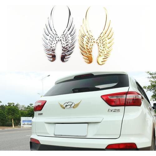 Car styling funny car sticker badge angels wings 3D metal auto sticker decal for Mazda 2 3 5 6 CX5 CX7 CX9 Atenza Axela